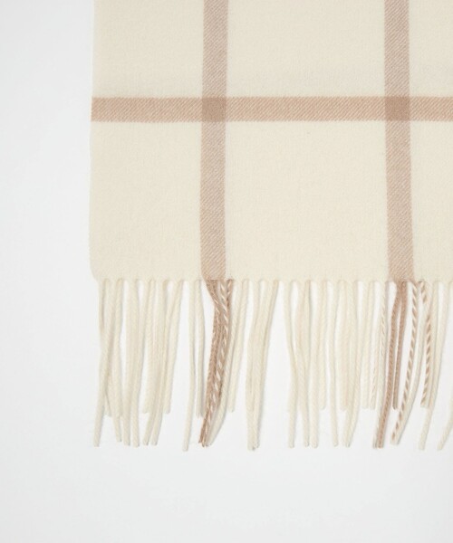 UNITED ARROWS（ユナイテッドアローズ）の「カシミヤ チェック ストール（ストール/ショール・レディース・ダークグレー/ベージュ/ブラック/オフホワイト・FREE）」の21枚目の写真