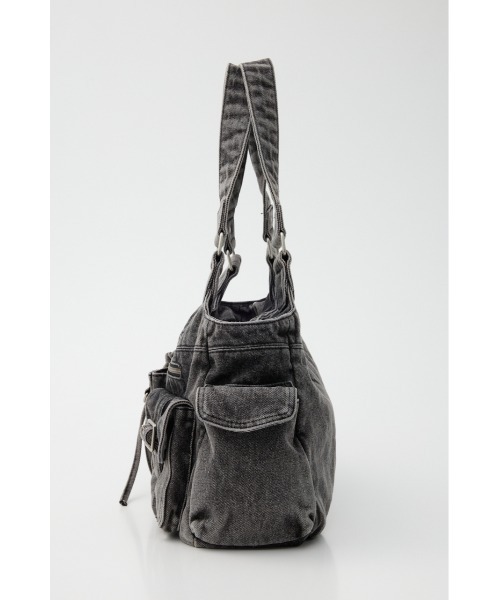 SLY（スライ）の「MULTI POCKET DENIM TOTE BAG マルチポケット トートバッグ（トートバッグ・レディース・ブラック・FREE）」の4枚目の写真