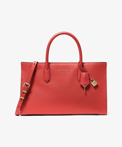 MICHAEL KORS(マイケルコース)の「SCARLETT レザー サッチェル ミディアム(ハンドバッグ・レディース・レッド系・FREE)」の1枚目の写真