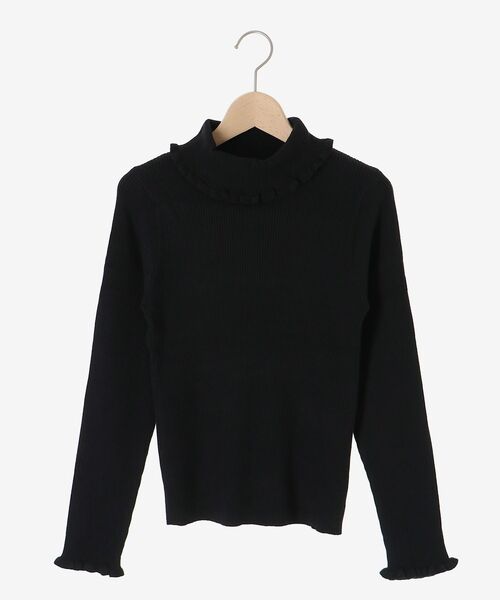 MAJESTIC LEGON(マジェスティックレゴン)の「【1枚でもインナーでも使える/全9色】プチフリルタートルニット(ニット/セーター・レディース・ブラック/アイボリー/ブラック系その他/グレー系その他/ホワイト系その他2/ブラウン系その他2/ベージュ系その他2/ブルー系その他4/パープル系その他2・MEDIUM)」の16枚目の写真