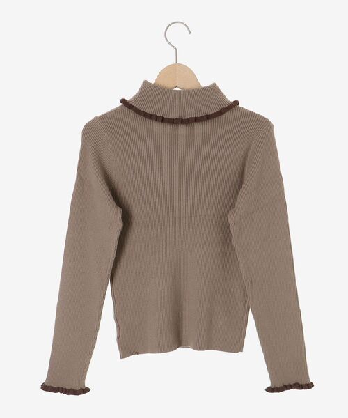 MAJESTIC LEGON(マジェスティックレゴン)の「【1枚でもインナーでも使える/全9色】プチフリルタートルニット(ニット/セーター・レディース・ブラック/アイボリー/ブラック系その他/グレー系その他/ホワイト系その他2/ブラウン系その他2/ベージュ系その他2/ブルー系その他4/パープル系その他2・MEDIUM)」の14枚目の写真