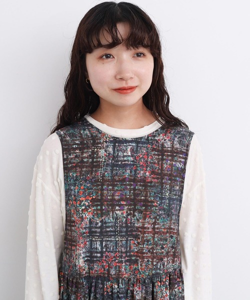 l'atelier du savon（アトリエドサボン）の「check × hana　2wayノースリワンピース（ワンピース・レディース・ダークブラウン/グリーン・FREE）」の19枚目の写真