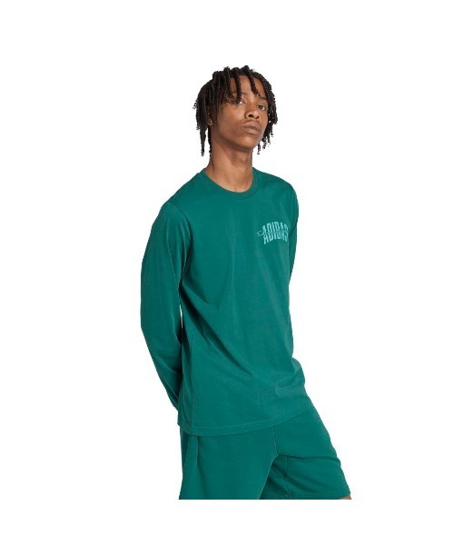 adidas(アディダス)の「【別注】アディダス adidas 長袖 グラフィックTシャツ 限定コラボ(Tシャツ/カットソー・メンズ・ダークグリーン/ネイビー/ホワイト・S/M/L/LL/3L)」の4枚目の写真
