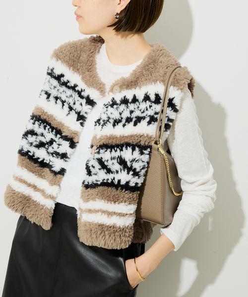 きらりんこ　S LOBE IENAグレー ニットベスト サイズF きらりんこ S LOBE IENAグレー ニットベスト サイズF SLOBE IENA