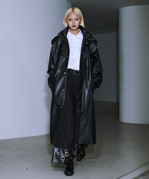 Ellno Loset(エルノロゼット)の「ドレッシーロングフリルシャツ(シャツ/ブラウス・メンズ・オフホワイト/ブラック・LARGE/MEDIUM/SMALL)」の8枚目の写真
