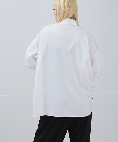 Ellno Loset(エルノロゼット)の「ドレッシーロングフリルシャツ(シャツ/ブラウス・メンズ・オフホワイト/ブラック・LARGE/MEDIUM/SMALL)」の12枚目の写真