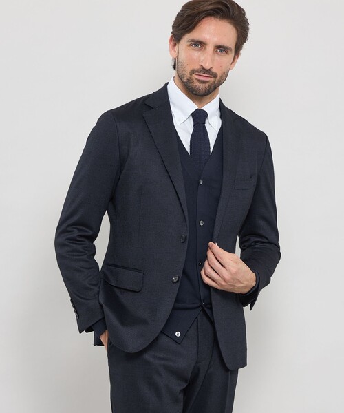 MACKINTOSH LONDON(マッキントッシュ ロンドン)の「【FLEX JERSEY】グレンチェックセットアップジャケット(テーラードジャケット・メンズ・グレー系その他2/ネイビー・38/40/36)」の2枚目の写真