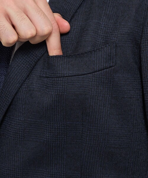 MACKINTOSH LONDON(マッキントッシュ ロンドン)の「【FLEX JERSEY】グレンチェックセットアップジャケット(テーラードジャケット・メンズ・グレー系その他2/ネイビー・38/40/36)」の13枚目の写真