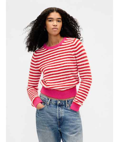 GAP(ギャップ)の「CashSoft カシミヤタッチ クルーネックセーター(ニット/セーター・レディース・ブルー/アイボリー/ネイビー/レッド/ライトグレー/イエロー/ブルー系その他/グリーン/ピンク系その他/ホワイト×ブルー/ホワイト×レッド/マルチ・XS/S/M/L/XL/XXS)」の3枚目の写真