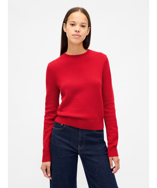 GAP(ギャップ)の「CashSoft カシミヤタッチ クルーネックセーター(ニット/セーター・レディース・ブルー/アイボリー/ネイビー/レッド/ライトグレー/イエロー/ブルー系その他/グリーン/ピンク系その他/ホワイト×ブルー/ホワイト×レッド/マルチ・XS/S/M/L/XL/XXS)」の11枚目の写真