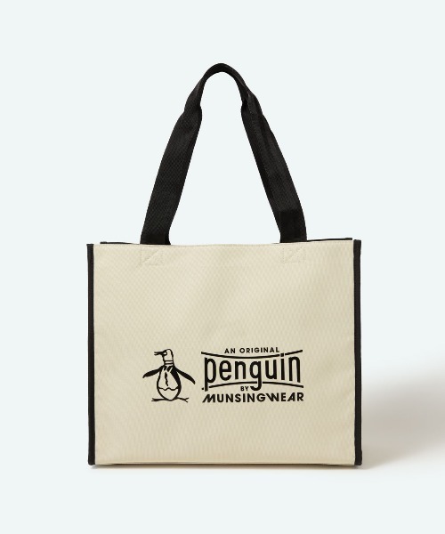Penguin by Munsingwear（ペンギン バイ マンシングウェア）の「BIG PENGUIN TOTE（トートバッグ・メンズ・ブラック/ホワイト・F）」の2枚目の写真