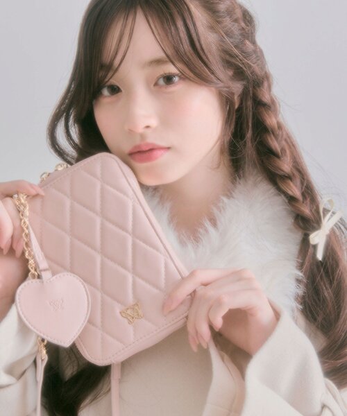 OLIVE des OLIVE(オリーブデオリーブ)の「Aimerianejoieマルチショルダーバッグ(ショルダーバッグ・レディース・ピンク/オフホワイト/ブラック系その他/ブラック・FREE)」の4枚目の写真