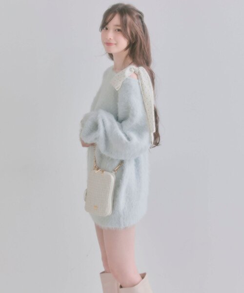 OLIVE des OLIVE(オリーブデオリーブ)の「Aimerianejoieマルチショルダーバッグ(ショルダーバッグ・レディース・ピンク/オフホワイト/ブラック系その他/ブラック・FREE)」の6枚目の写真