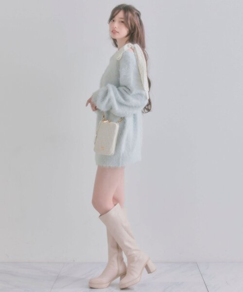 OLIVE des OLIVE(オリーブデオリーブ)の「Aimerianejoieマルチショルダーバッグ(ショルダーバッグ・レディース・ピンク/オフホワイト/ブラック系その他/ブラック・FREE)」の8枚目の写真