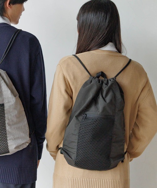 GLOBAL WORK（グローバルワーク）の「ナイロンナップサック/AND YUA ANY/598241（バックパック/リュック・キッズ・ブラック/グレー・ONE SIZE）」の7枚目の写真