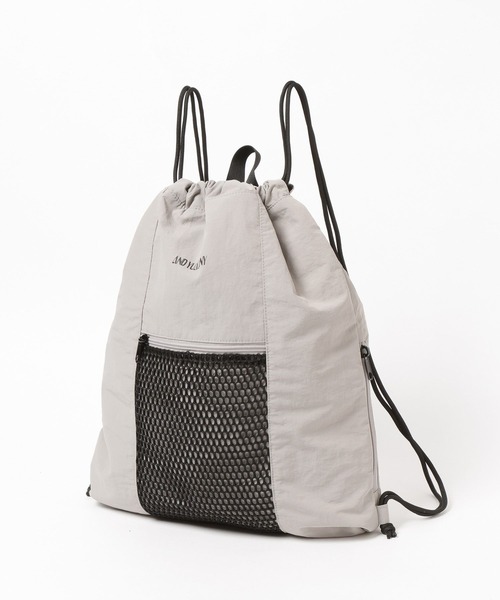 GLOBAL WORK（グローバルワーク）の「ナイロンナップサック/AND YUA ANY/598241（バックパック/リュック・キッズ・ブラック/グレー・ONE SIZE）」の9枚目の写真