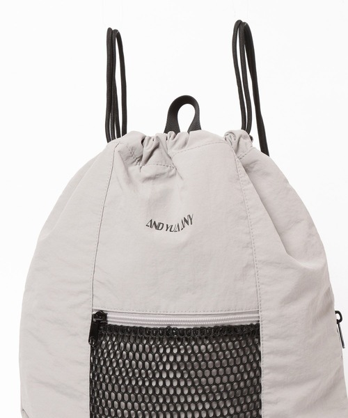 GLOBAL WORK（グローバルワーク）の「ナイロンナップサック/AND YUA ANY/598241（バックパック/リュック・キッズ・ブラック/グレー・ONE SIZE）」の12枚目の写真