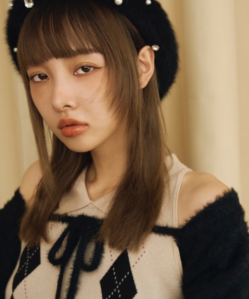 アーガイルニットワンピース×ボレロセット（ワンピース）｜NOMAE