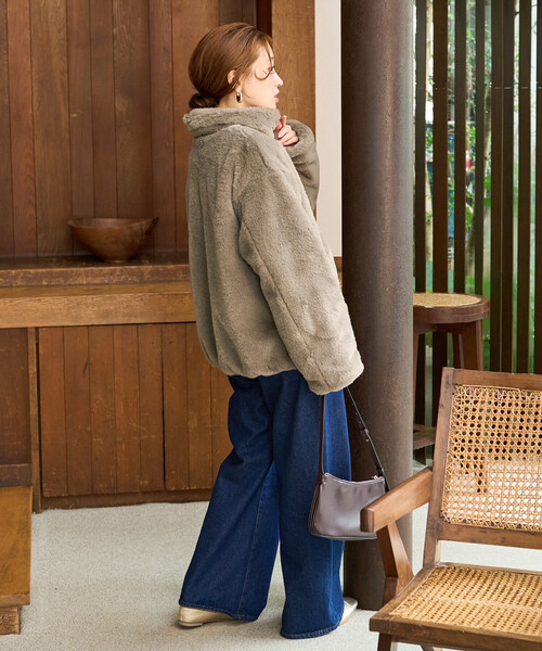 限定展開 ボリューム ファー ショート コート（ブルゾン）｜FREAK'S