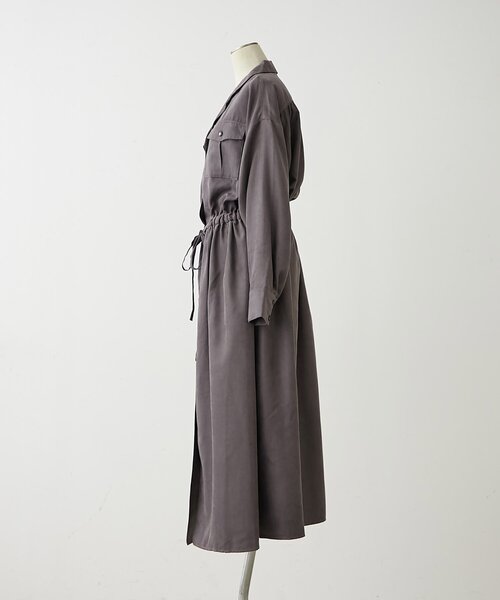 Another Branch olive des olive(アナザーブランチオリーブデオリーブ)の「開襟シャツワンピース(ワンピース・レディース・スミクロ/ブラウン/ブルー/グレイッシュベージュ・FREE)」の13枚目の写真