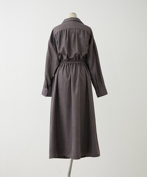 Another Branch olive des olive(アナザーブランチオリーブデオリーブ)の「開襟シャツワンピース(ワンピース・レディース・スミクロ/ブラウン/ブルー/グレイッシュベージュ・FREE)」の14枚目の写真