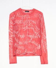 【MAISON SPECIAL】ハンドペインティングシアートップス グリーン セール】Hand Painting Sheer Tops/ハンドペインティングシアー