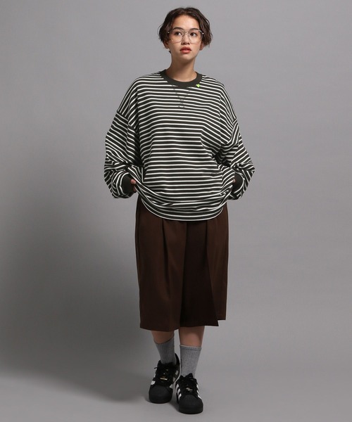 GEORGE'S（ジョージズ）の「ボーダーロンT2（Tシャツ/カットソー・メンズ・ネイビー/カーキ・MEDIUM/LARGE）」の4枚目の写真