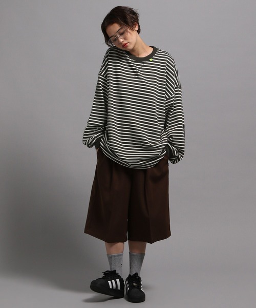 GEORGE'S（ジョージズ）の「ボーダーロンT2（Tシャツ/カットソー・メンズ・ネイビー/カーキ・MEDIUM/LARGE）」の5枚目の写真