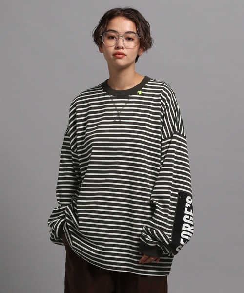 GEORGE'S（ジョージズ）の「ボーダーロンT2（Tシャツ/カットソー・メンズ・ネイビー/カーキ・MEDIUM/LARGE）」の9枚目の写真