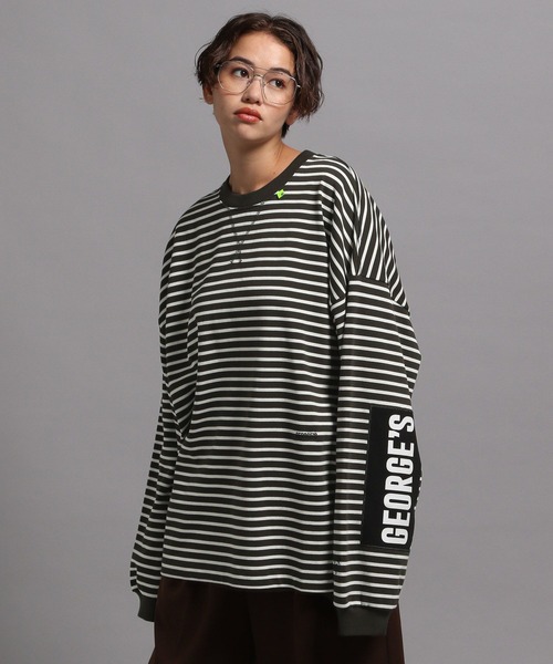 GEORGE'S（ジョージズ）の「ボーダーロンT2（Tシャツ/カットソー・メンズ・ネイビー/カーキ・MEDIUM/LARGE）」の12枚目の写真