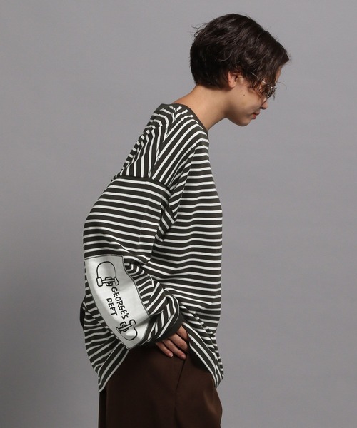 GEORGE'S（ジョージズ）の「ボーダーロンT2（Tシャツ/カットソー・メンズ・ネイビー/カーキ・MEDIUM/LARGE）」の14枚目の写真