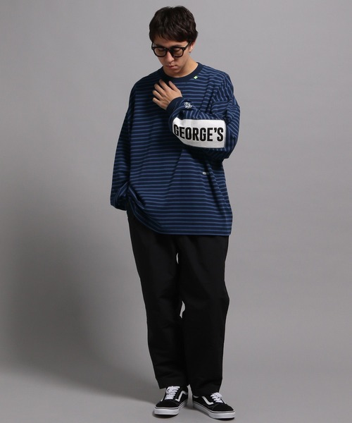 GEORGE'S（ジョージズ）の「ボーダーロンT2（Tシャツ/カットソー・メンズ・ネイビー/カーキ・MEDIUM/LARGE）」の16枚目の写真