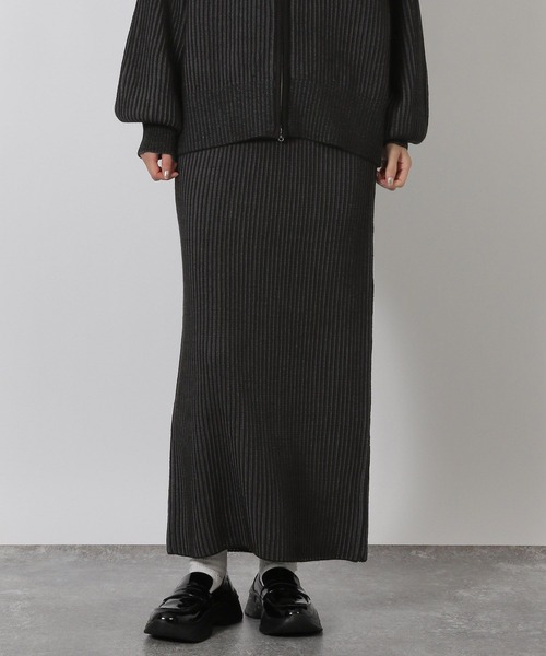 セール】配色ニットナロースカート / 581261（スカート）｜LAKOLE