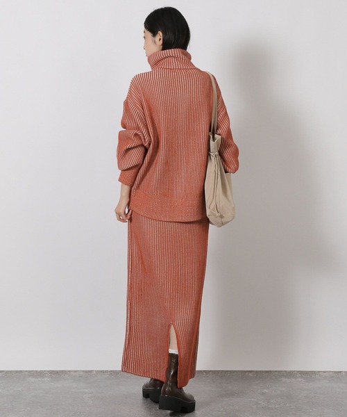 ラクレコ セール】配色ニットナロースカート / 581261（スカート）｜LAKOLE