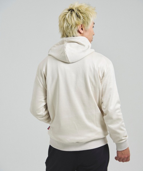 PARIS SAINT-GERMAIN（パリサンジェルマン）の「PSG_フェイクスウェード・エンボスロゴ.フーディー（パーカー・メンズ・アイボリー/ブラック・M/L/XL）」の14枚目の写真