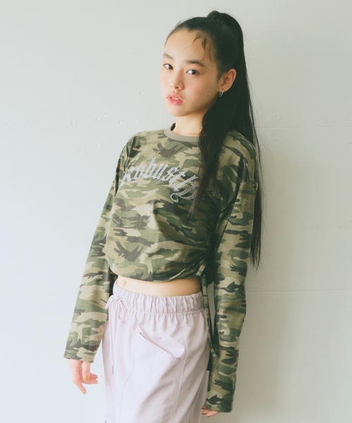 LOVETOXIC(ラブトキシック)の「【LTXC/速乾】ラインストーンTシャツ(Tシャツ/カットソー・キッズ・オフホワイト/ブラック/カラフル・S:140cm/M:150cm/L:160cm/130cm)」の1枚目の写真