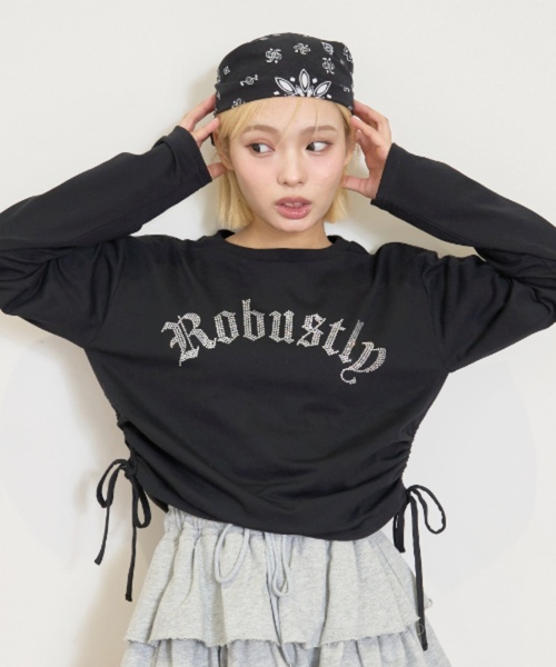 LOVETOXIC(ラブトキシック)の「【LTXC/速乾】ラインストーンTシャツ(Tシャツ/カットソー・キッズ・オフホワイト/ブラック/カラフル・S:140cm/M:150cm/L:160cm/130cm)」の3枚目の写真