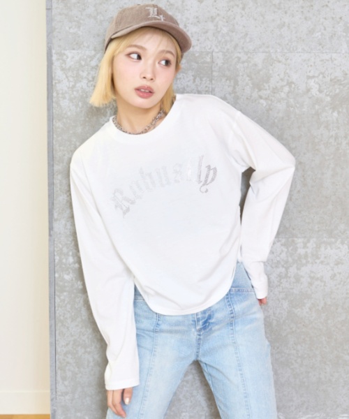 LOVETOXIC(ラブトキシック)の「【LTXC/速乾】ラインストーンTシャツ(Tシャツ/カットソー・キッズ・オフホワイト/ブラック/カラフル・S:140cm/M:150cm/L:160cm/130cm)」の4枚目の写真