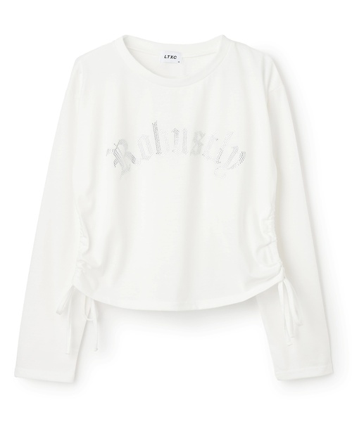 LOVETOXIC(ラブトキシック)の「【LTXC/速乾】ラインストーンTシャツ(Tシャツ/カットソー・キッズ・オフホワイト/ブラック/カラフル・S:140cm/M:150cm/L:160cm/130cm)」の7枚目の写真