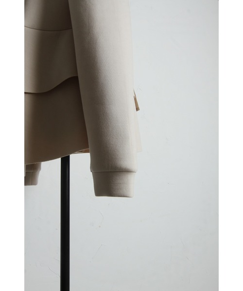 &. NOSTALGIA(アンドドットノスタルジア)の「ティアードヘムフードパーカー(パーカー・レディース・ブラック/ベージュ・M)」の22枚目の写真