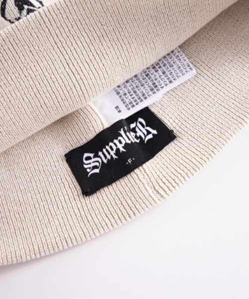 SUPPLIER(サプライヤー)の「A'GEM/9 × .kom『SUPPLIER/サプライヤー』TRIBAL CROSS BEANIE/トライバルクロスビーニー(ニットキャップ/ビーニー・メンズ・ブラック/ベージュ・FREE)」の16枚目の写真