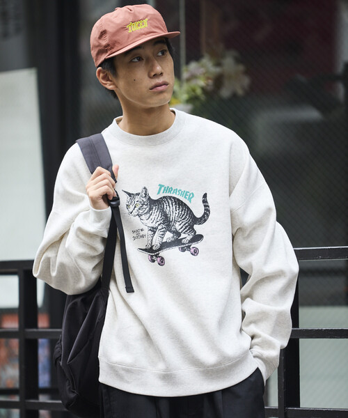 【新品タグ付き】THRASHER カリグラフィー スウェットシャツ クルーネック THRASHER トレーナー スウェット 「THRASHER/スラッシャー