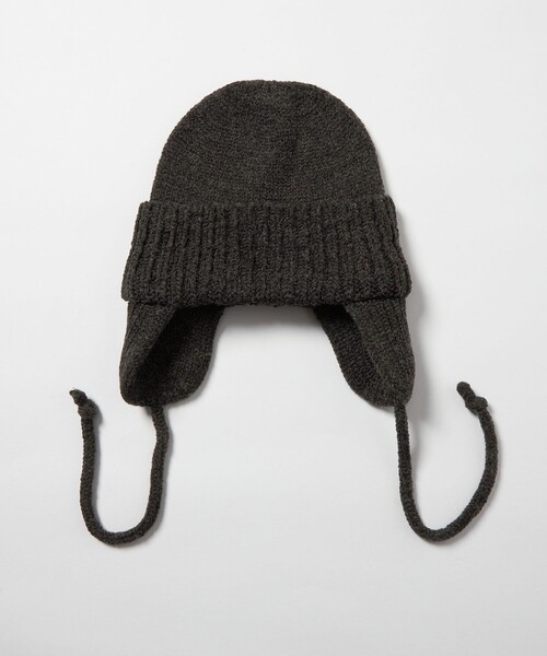 RACAL（ラカル）の「＜RACAL＞イヤー ニットキャップ（ニットキャップ/ビーニー・レディース・ダークグレー/ナチュラル・FREE）」の8枚目の写真