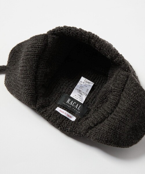 RACAL（ラカル）の「＜RACAL＞イヤー ニットキャップ（ニットキャップ/ビーニー・レディース・ダークグレー/ナチュラル・FREE）」の9枚目の写真