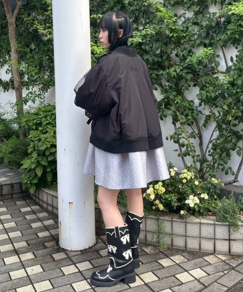 Candy Stripper（キャンディストリッパー）の「ADORABLE RIBBON MA-1（MA-1・レディース・ブラック/オフホワイト/ピンク・FREE）」の14枚目の写真