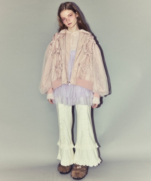 Candy Stripper（キャンディストリッパー）の「ADORABLE RIBBON MA-1（MA-1・レディース・ブラック/オフホワイト/ピンク・FREE）」の8枚目の写真