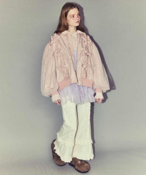 Candy Stripper（キャンディストリッパー）の「ADORABLE RIBBON MA-1（MA-1・レディース・ブラック/オフホワイト/ピンク・FREE）」の9枚目の写真