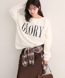 natural couture | 【WEB限定】〈ako〉スポリ裏毛ロゴ入りプルオーバー(スウェット)