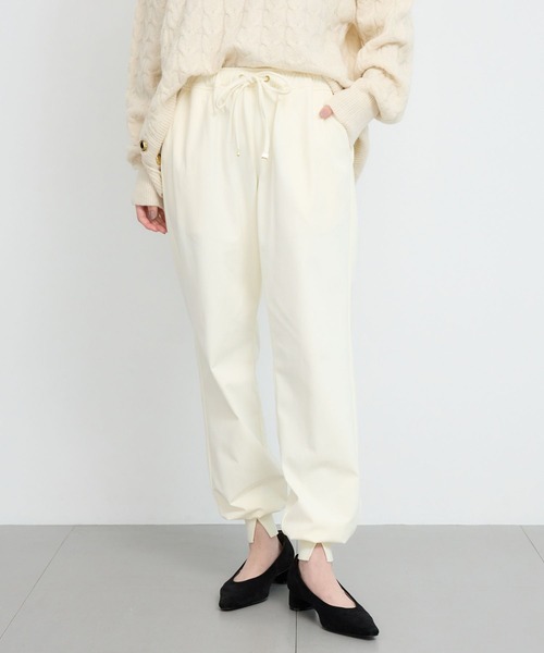 BARNYARDSTORM(バンヤードストーム)の「BARNYARDSTORM / ハイテンション裏起毛ジョガーパンツ【WEB限定サイズL】【YouTube「i.style closet」紹介アイテム】(その他パンツ・レディース・ブラック/オフホワイト/ネイビー・S/M/L)」の2枚目の写真