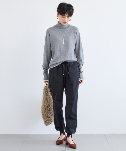 BARNYARDSTORM(バンヤードストーム)の「BARNYARDSTORM / ハイテンション裏起毛ジョガーパンツ【WEB限定サイズL】【YouTube「i.style closet」紹介アイテム】(その他パンツ・レディース・ブラック/オフホワイト/ネイビー・S/M/L)」の4枚目の写真